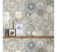 Versace III Les Étoiles De La Mer Papier Peint 34901-3 Argent Plantes
