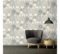 Livingwalls Papier peint intissé Tête de Méduse gris/blanc/argenté métallisé 10,05x0,70 m 349013