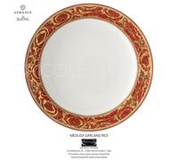 Versace Rosenthal - Medusa Garland Rouge - Fond Plat Cm 22 - Revendeur