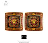 Versace Rosenthal - Medusa Rouge - 2 Tasse Carré Plan CM 12- inch 4.72