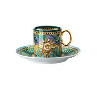Versace Tasse à espresso avec soucoupe Versace Jungle Animalier Multi