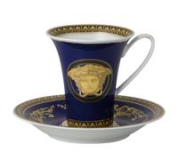 Versace Versace Medusa Blue tasse et soucoupe ensemble