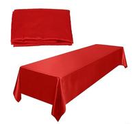 VersaGenius Nappe d'événement en satin pour mariage et fête, protège élégamment vos tables (rouge)