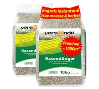 versando 20kg jusqu'à 1000m² d'engrais gazon été: repousse la mousse et les mauvaises herbes pour un gazon sain et bien vert Engrais de été à effet immédiat - qualité Premium