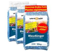 versando 30kg Engrais bleu jusqu'à 450m² : Engrais NPK pour fruits légumes & plantes vigoureuses avec effet longue durée - Qualité Premium