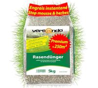 versando 5kg jusqu'à 250m² d'engrais gazon automne: repousse la mousse et | les mauvaises herbes pour un gazon sain et bien vert Engrais d’automne à effet immédiat - qualité Premium