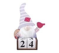 Versatile Gnome Calendrier de l'Avent de Noël Compte à rebours Bois Gnome | Table de centre de Noël ergonomique, dessus de table manteau, centres de table à manger, plateau à niveaux intérieur
