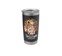 Verset de l'écriture d'automne « The Joy Of The Lord Is My Strength » Gobelet isotherme en acier inoxydable double paroi
