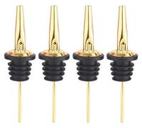 Verseur à alcool, acier inoxydable durable, conception anti-gouttes, 4PcGoldPourer