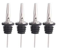 Verseur à alcool, en acier inoxydable durable, conception anti-gouttes, lot de 4 verseurs argentés