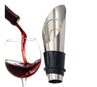 Verseur avec bec verseur pour vin - Verseur aérateur de vin | Verseur aérateur et bec verseur | 2 pièces 2 en 1 verseur de bouchon de bouteille de vin | Verseur de vin en acier inoxydable | Tapo