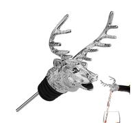 Verseur de vin de cerf - Bouchon de bouteille 2 en 1, bec aérateur à tête d'animal, dispositif à débit de boisson contrôlé, accessoire de service décoratif | Pour la maison, le bar, la salle à manger,