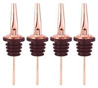 Verseur pour alcool, en acier inoxydable durable, conception anti-gouttes, lot de 4 verseurs couleur or rose