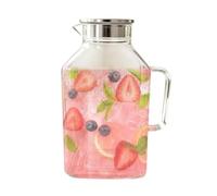 Verseuse en verre avec couvercle 400 ml pour café glacé et | Carafe à eau en verre avec couvercle pour réfrigérateur, bar, fête, maison, cuisine, réfrigérateur