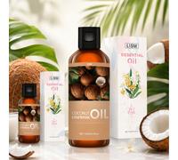 [Version améliorée] 100ml 30ml Huile essentielle de parfum de noix de coco, Huile essentielle de parfum premium - Convient pour la fabrication de bougies, le savon fait main, l'aromathérapie, le diffu