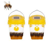Version Améliorée, Piège Frelon Asiatique avec Lumière LED,4 Pièges Réutilisables à Double Entrée pour Guêpes et Frelons,Extérieur,Jardin et Balcon,sans Produits Chimiques, Réutilisable