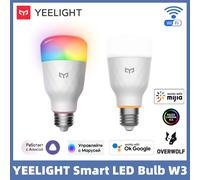 Version mondiale Yeelight ampoule LED intelligente W3 E26 connexion WiFi commande vocale à intensité variable Compatible avec Mijia Google Home Dimmable white