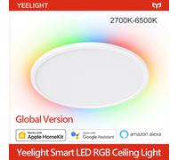 Version mondiale Yeelight plafonnier intelligent RGB Wifi 18W/21W Dimmable 2700-6500K Ultra mince commande vocale intelligente fonctionne avec Mihome 300c