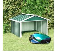(Vert)Abri tondeuse robot de jardin,anti-basculement, 92x97x63 cm Acier galvanisé Vert 11114