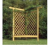 (Vert)Arche de jardin arche à rosiers, Pergola d'angle avec banc 166x81x174 cm Bois de pin imprégné 186539