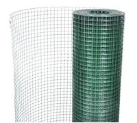 Vert CLÔTURE - GRILLAGE balcon - SARAZYJ - Grillage acier galvanisé et revêtement en PVC 10x1 m vert Hot16754654