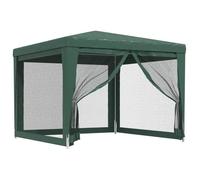 Vert Pergola/Pavillon pour Fête - BKM - Tente de fête avec 4 parois latérales en maille Vert 3x3 m PEHD_0535492