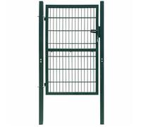 Vert Portail de clôture 2D (simple) vert 100x120 cm - Portillon H14935