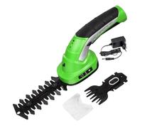 Vert Taille|haie sans fil 2|EN|1 HEDGER | VENTEO | Taille bordure et gazon | Batterie rechargeable | Lames interchangeables
