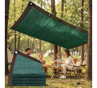 Vert Voile ombrage HDPE 90% Occultation avec œillets Extérieur Anti-UV | 3x4m Bâche d'ombrage Tissu Anti-Chaleur Filet pare-soleil Brise-vue pour Jardin Terrasse pavillon Pergola piscine fête