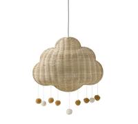 VERTBAUDET Abat-jour nuage en rotin beige doré TU
