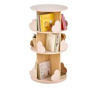 Bibliothèque tournante 3 niveaux COEUR rose pâle TU