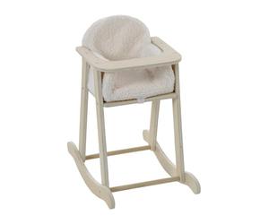 VERTBAUDET Chaise Haute à Bascule pour Poupon en Bois FSC® et Sherpa Dès 3 Ans
