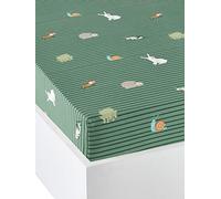 VERTBAUDET Drap-Housse Enfant Bio Coton Bio Évolutif Vert 90X190