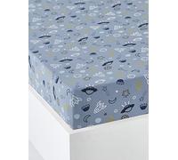 VERTBAUDET Drap-Housse Enfant Coton Évolutif Bleu 90X200