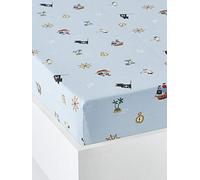 VERTBAUDET Drap-Housse Enfant P comme Pirate Bleu 90X200