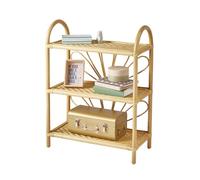 VERTBAUDET Etagère bibliothèque rotin 3 Niveaux Fleur Bois TU