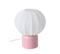 Lampe à poser forme boule pied métal rose TU