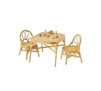 VERTBAUDET Lot 2 chaises et table en rotin bois TU