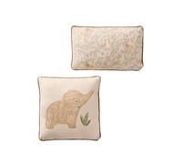 Lot 2 coussins BABYLON en gaze de coton beige TU