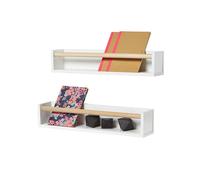 VERTBAUDET Lot de 2 étagères Livres Blanc/Bois TU