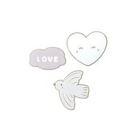 VERTBAUDET Lot De 3 Décorations Murales Enfant Bois Beige TU