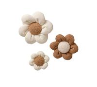 VERTBAUDET Lot De 3 Fleurs en Velours Beige TU