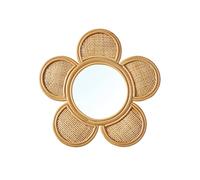 VERTBAUDET Miroir XL rotin et cannage Fleur Beige doré TU