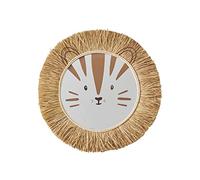 Miroir XL Lion en rotin et raphia moka TU
