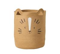 VERTBAUDET Panier de rangement XL en corde de coton Tigre caramel TU
