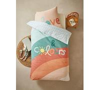 VERTBAUDET Parure Enfant Housse de Couette + taie d'oreiller Boho Multicolore 140X200 63X63