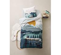 VERTBAUDET Parure Housse De Couette Enfant Et Taie d'oreiller Vert 140X150 63X63