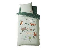VERTBAUDET Parure Housse De Couette Enfant Et Taie d'oreiller Vert 140X150 63X63