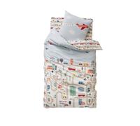 VERTBAUDET Parure Housse De Couette Et Taie d'oreiller Enfant Beige imprimé 140X150 63X63