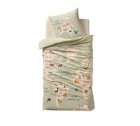 VERTBAUDET Parure Housse De Couette Et Taie d'oreiller Vert Sauge 140X200 63X63